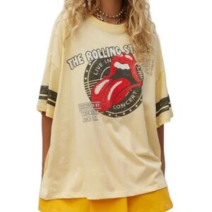 Daydreamer Rolling Stones Graphic Tee One Size USA Made Oversized Flaw